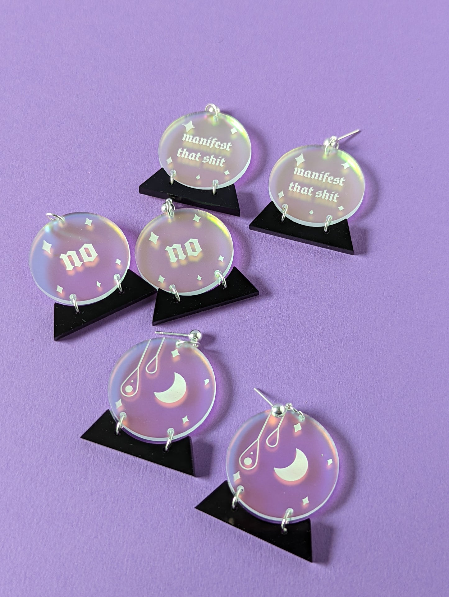 Crystal Ball Earrings | Manifesting Energy Earring| Witchy Gift | Divination Earrings | Halloween Earrings | Witchy Statement Earrings