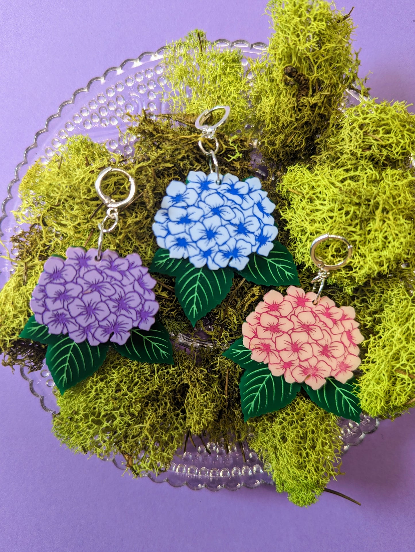 Hydrangea Earrings | Spring Earrings | Flower Earrings | Floral Jewelry | Acrylic Earrings