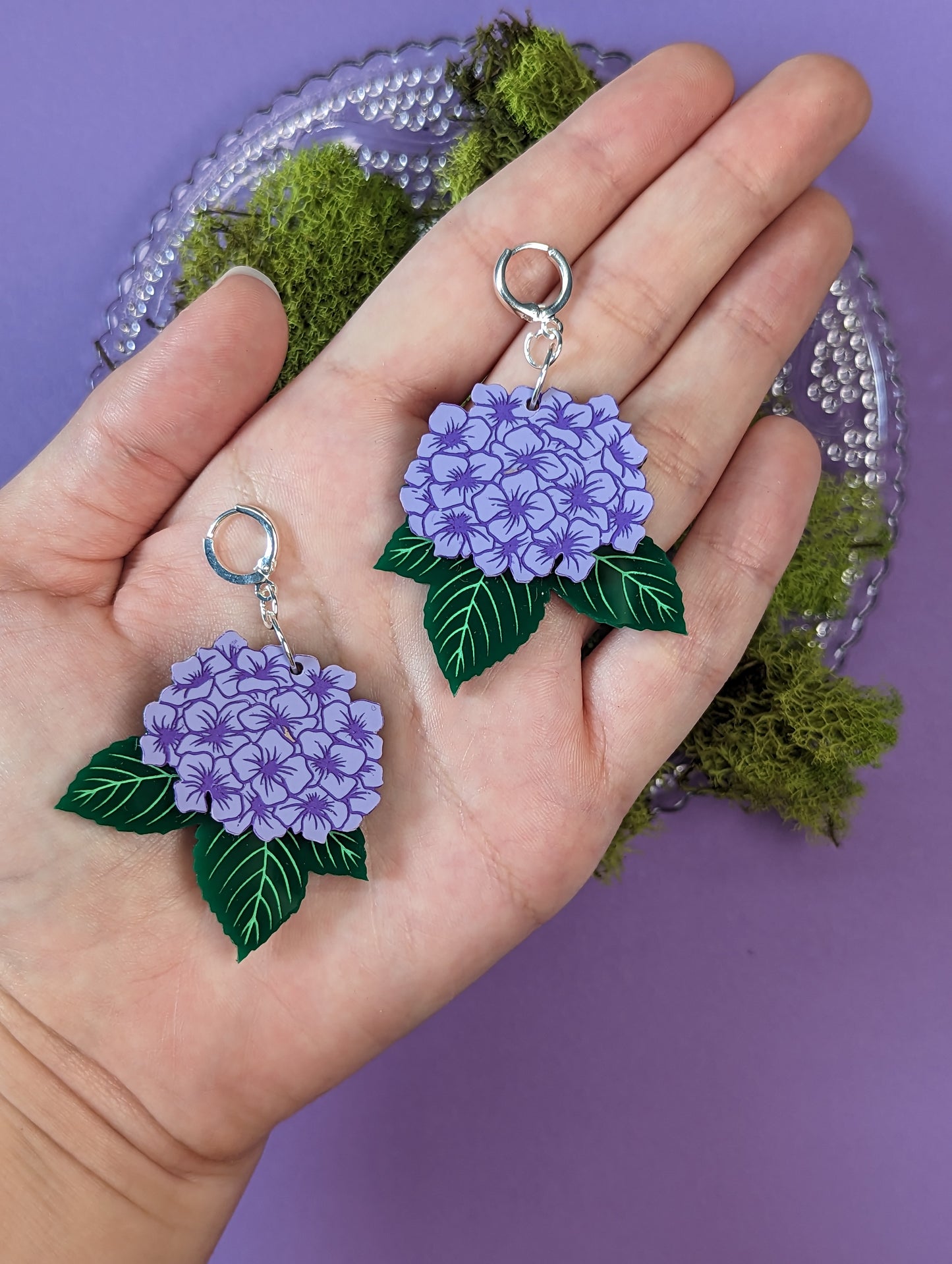 Hydrangea Earrings | Spring Earrings | Flower Earrings | Floral Jewelry | Acrylic Earrings