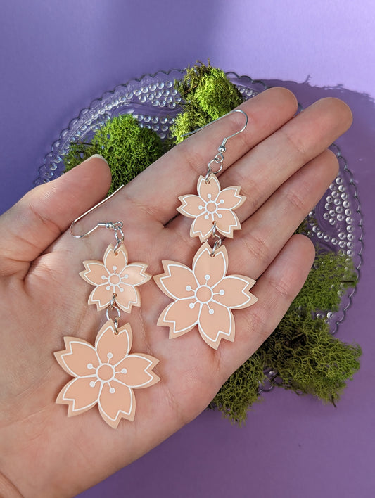 Cherry Blossom Earring | Sakura Earring | Spring Earring | Botanical Earring | Pink Spring Earrings